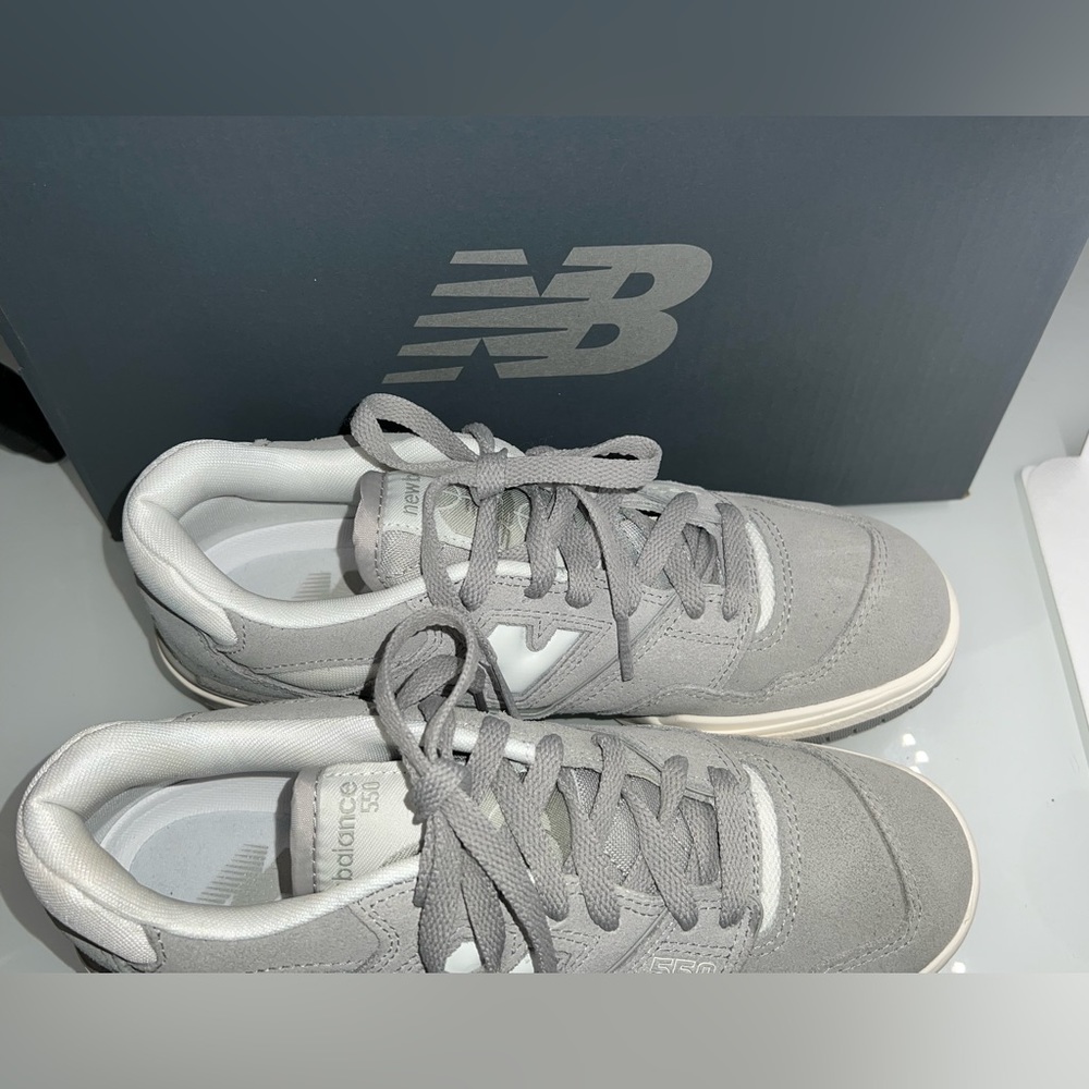 New Balance 550 Suede Pack Concrete Grey Low-Top Sneakers Size 8 Men/9.5 Women - Picture 10 of 11